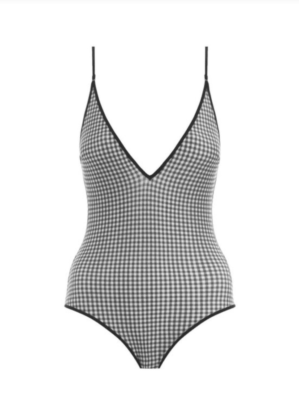 Zimmermann paradiso v neck checked one piece swimsuit